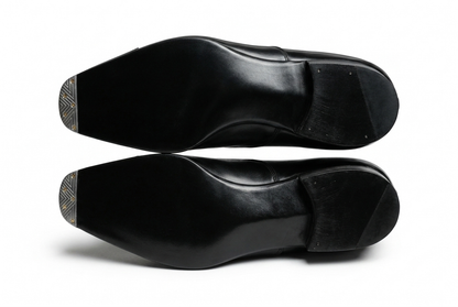 Black Calf Leather Cap Toe Oxford Dress Shoes for Men