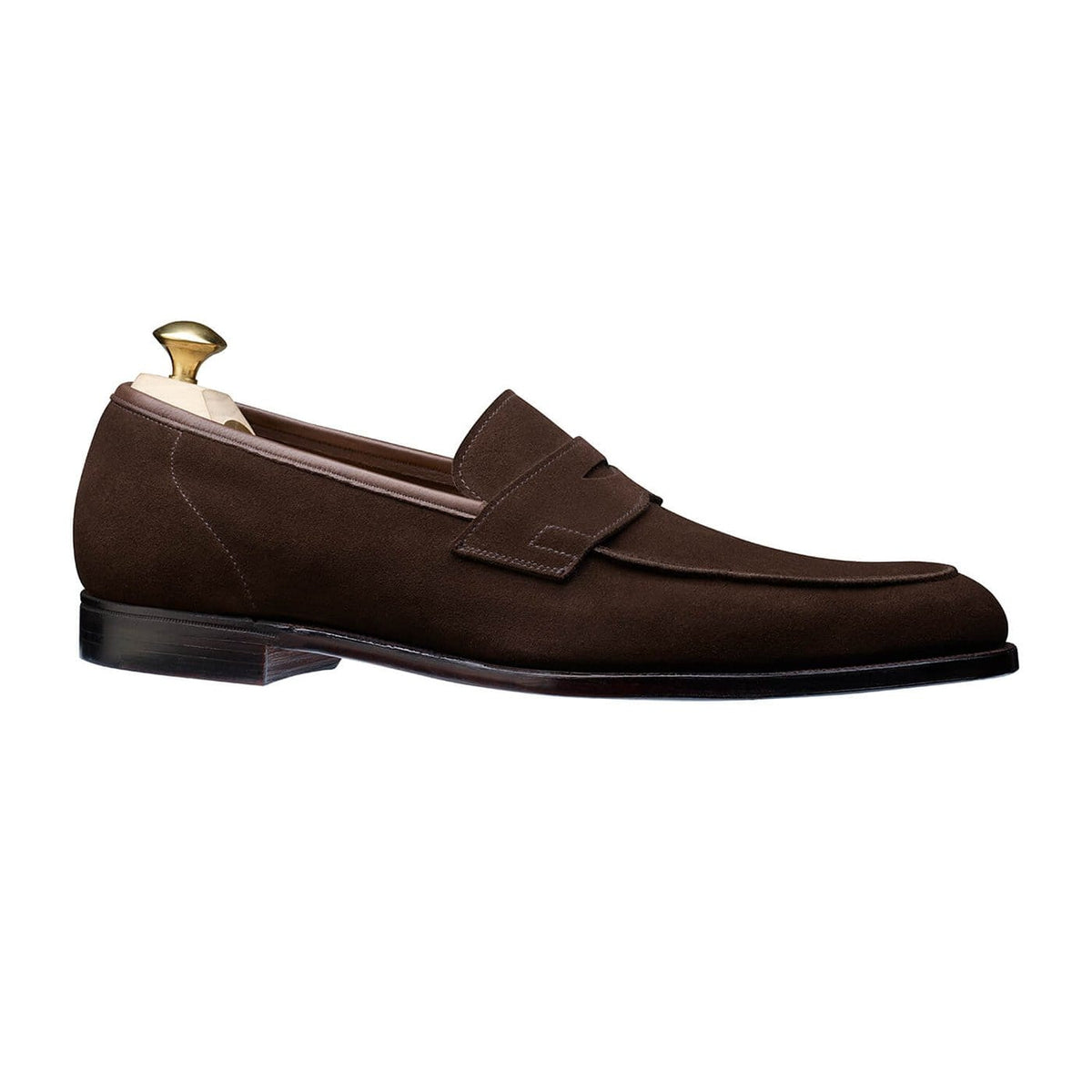 Cadogan Dark Brown Calf Suede