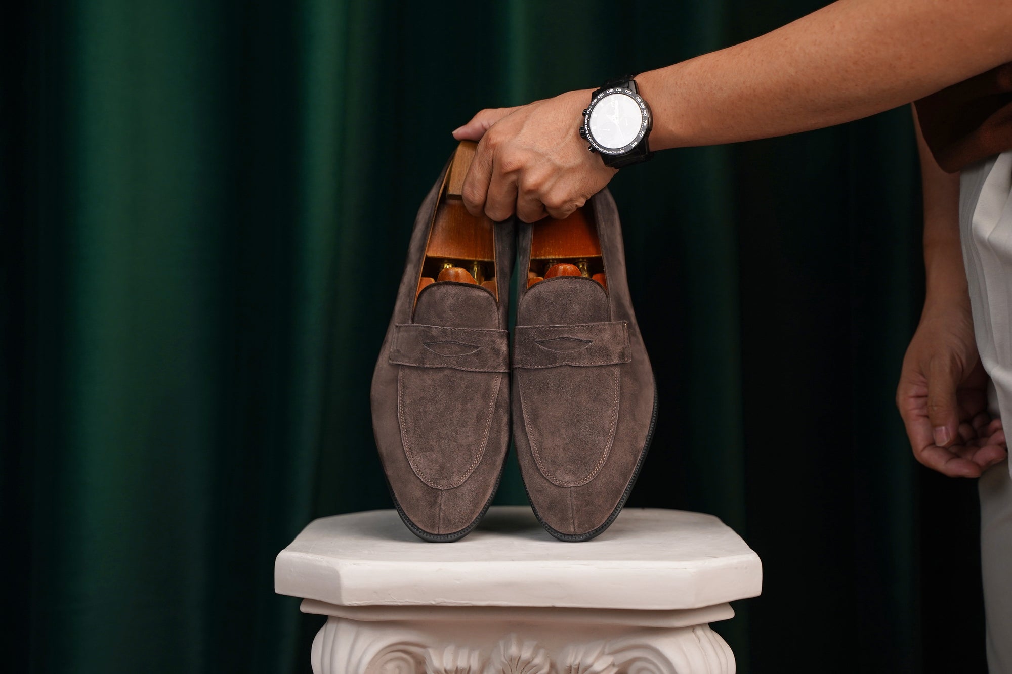 Suede Penny Loafers