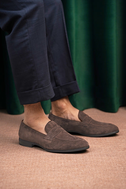 Suede Penny Loafers