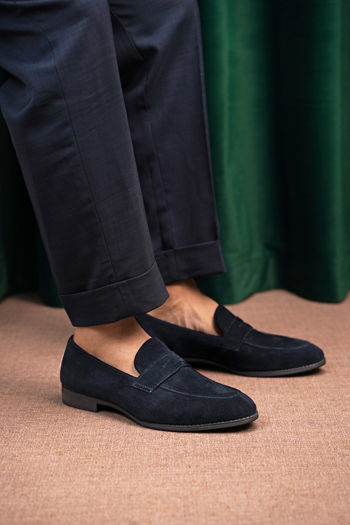 Suede Penny Loafers