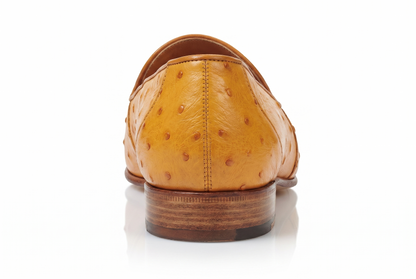 Handmade Ostrich skin texture Leather Slip-On Shoes for Men | PelleVista