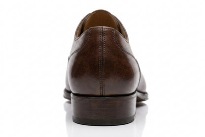 Men's Dark Brown Leather Oxford Shoes — Handmade | PelleVista