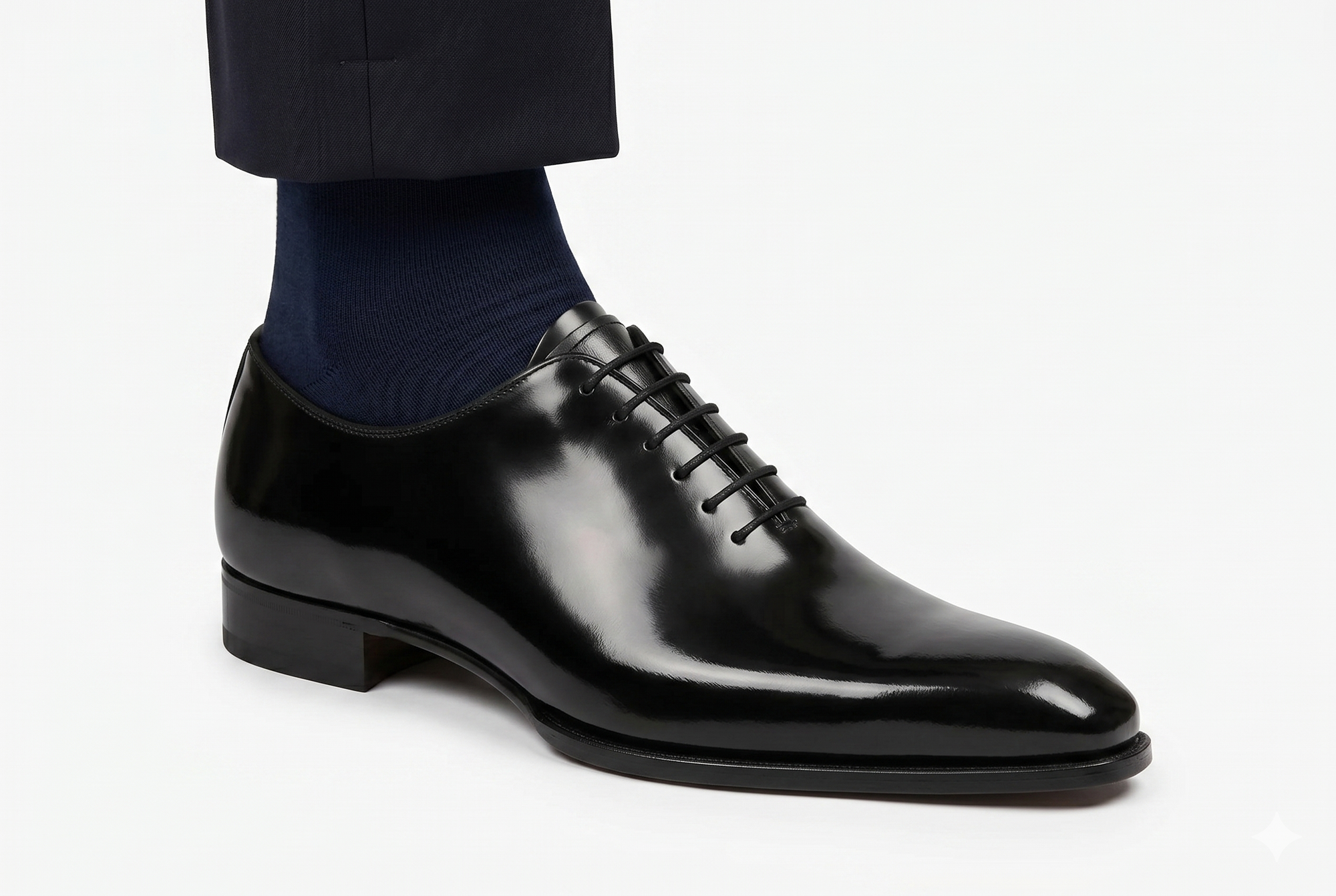 Men's Handmade Black Leather Wholecut Oxford Dress Shoes | PelleVista