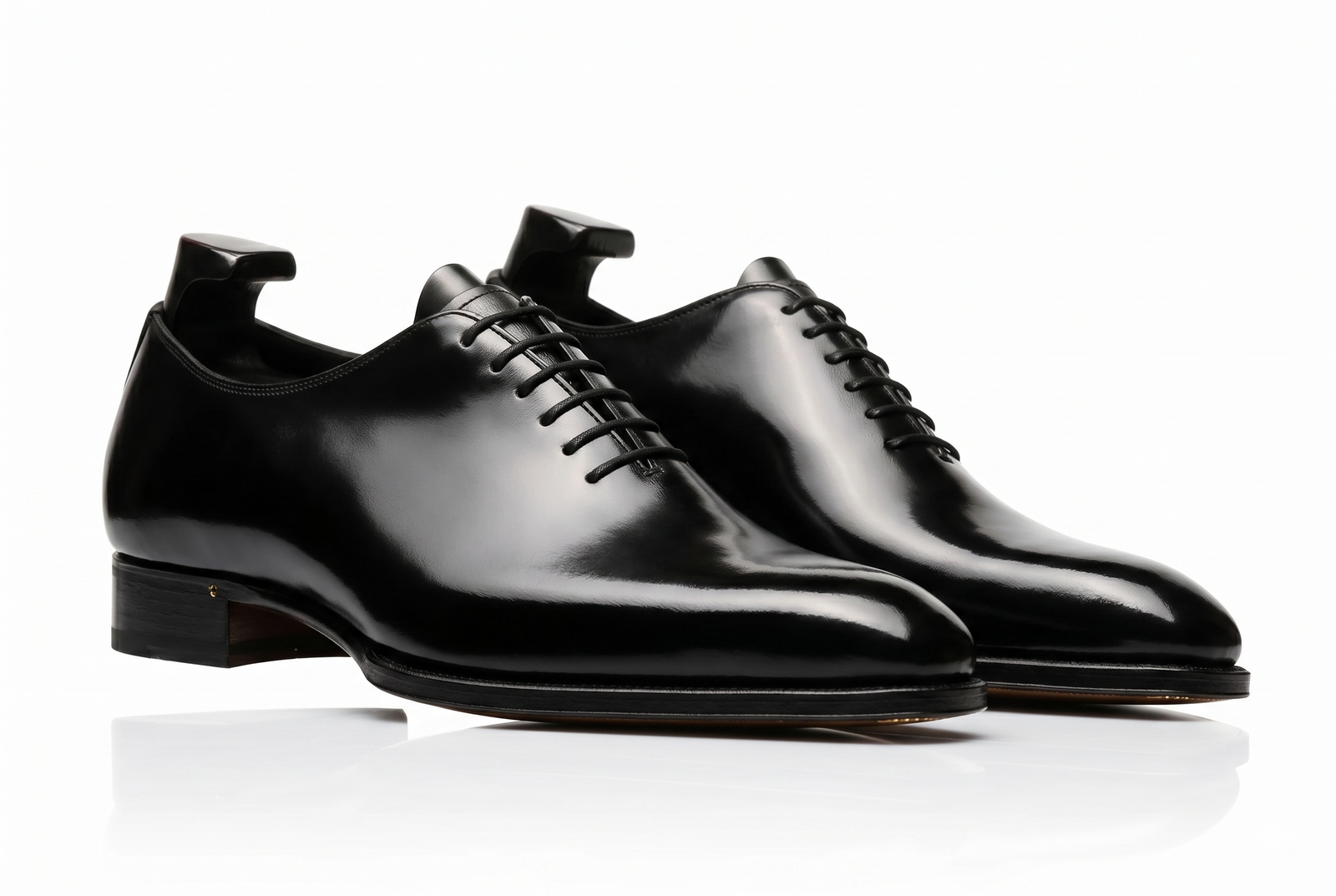 Men's Handmade Black Leather Wholecut Oxford Dress Shoes | PelleVista