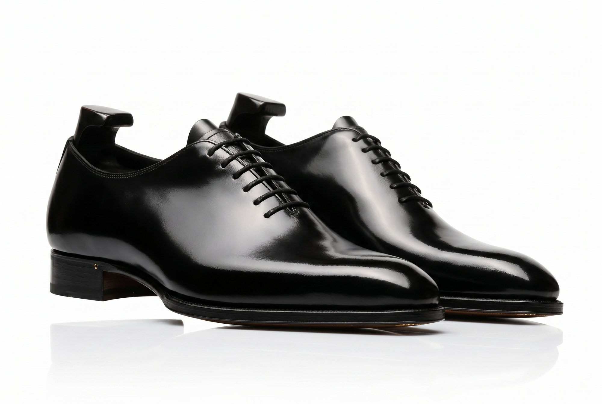 Men's Handmade Black Leather Wholecut Oxford Dress Shoes | PelleVista