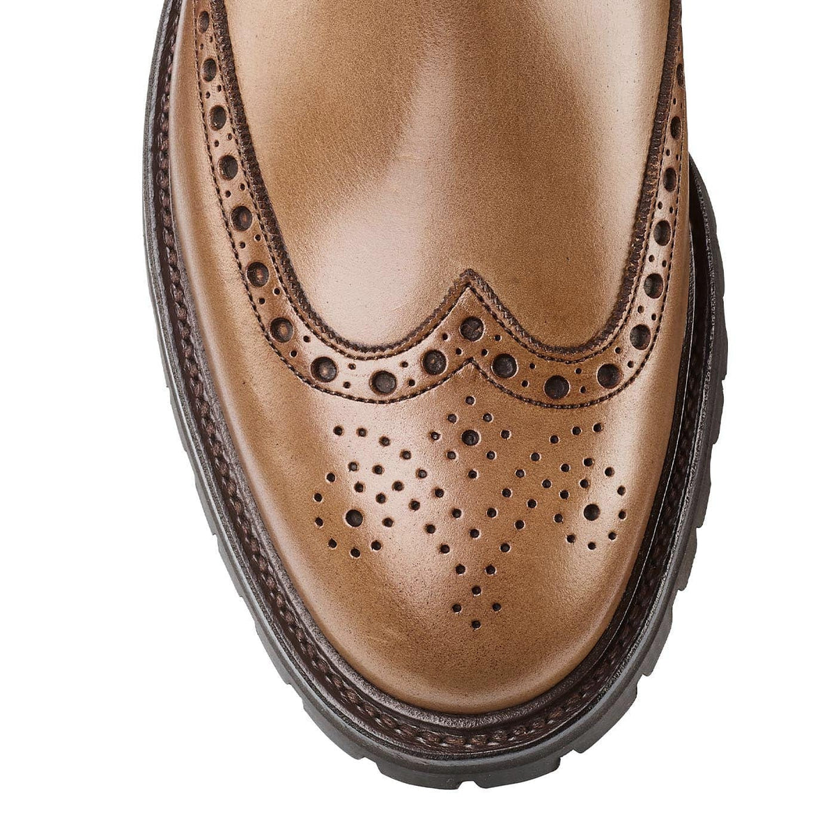 Harris Full Brogue Chelsea Boot – Sand Hurricane Hide | Pellevista