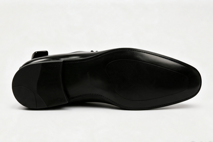 Men's Handmade Black Leather Wholecut Oxford Dress Shoes | PelleVista