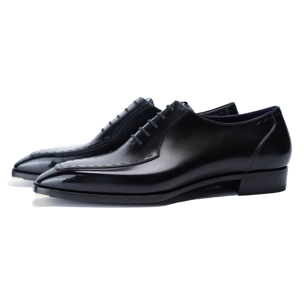 Ilcea Box Calf Norwegian Oxford Shoes#Color_Black