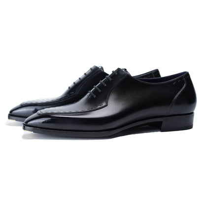 Ilcea Box Calf Norwegian Oxford Shoes#Color_Black