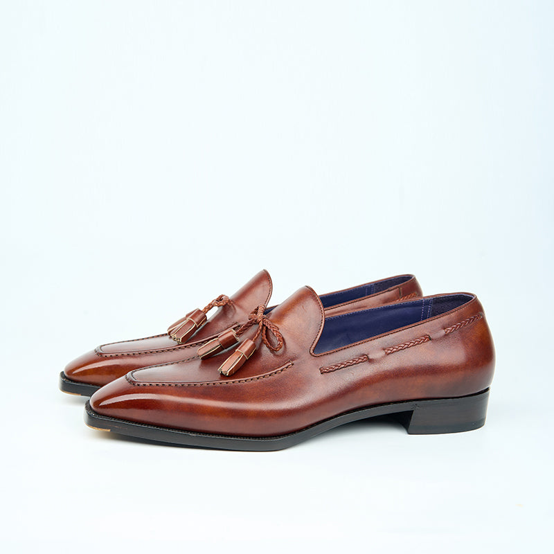 Ilcea Museum Calf Tassel Loafers#Color_Brown
