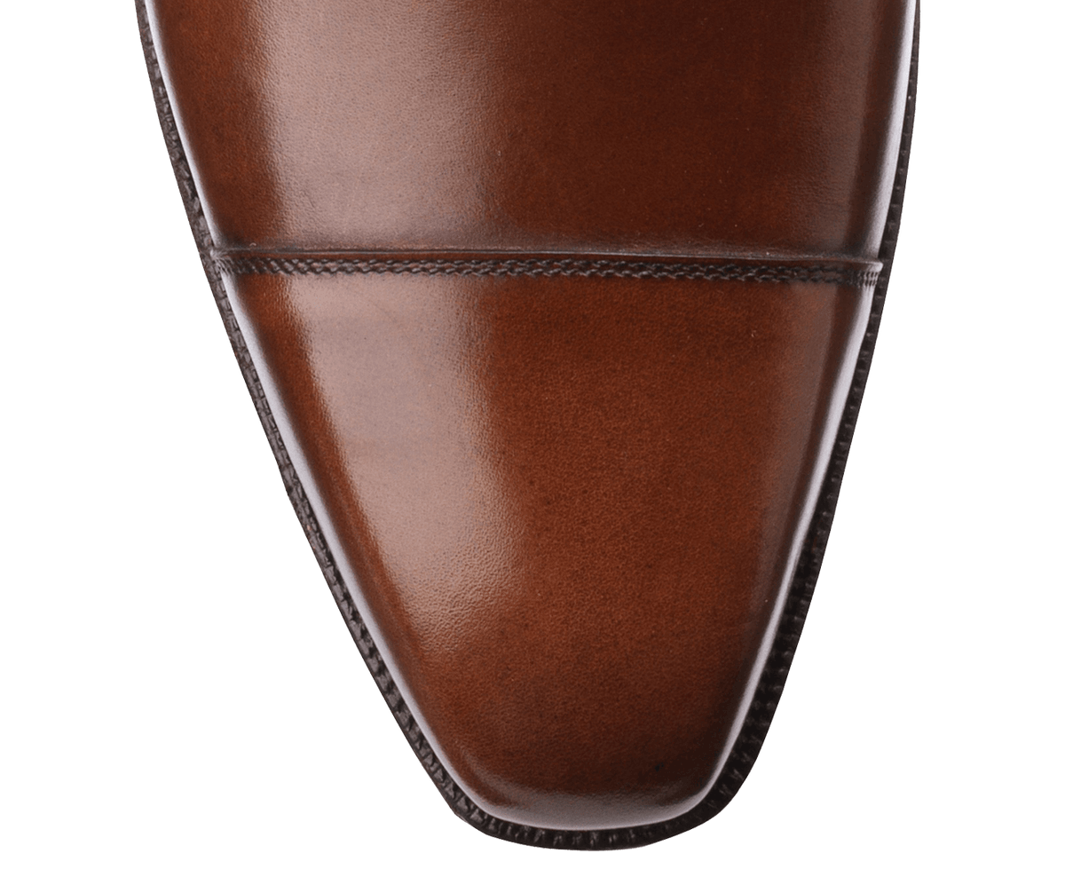 Lowndes Double Monk Shoe – Dark Brown Burnished Calf | Leather Sole | Pellevista