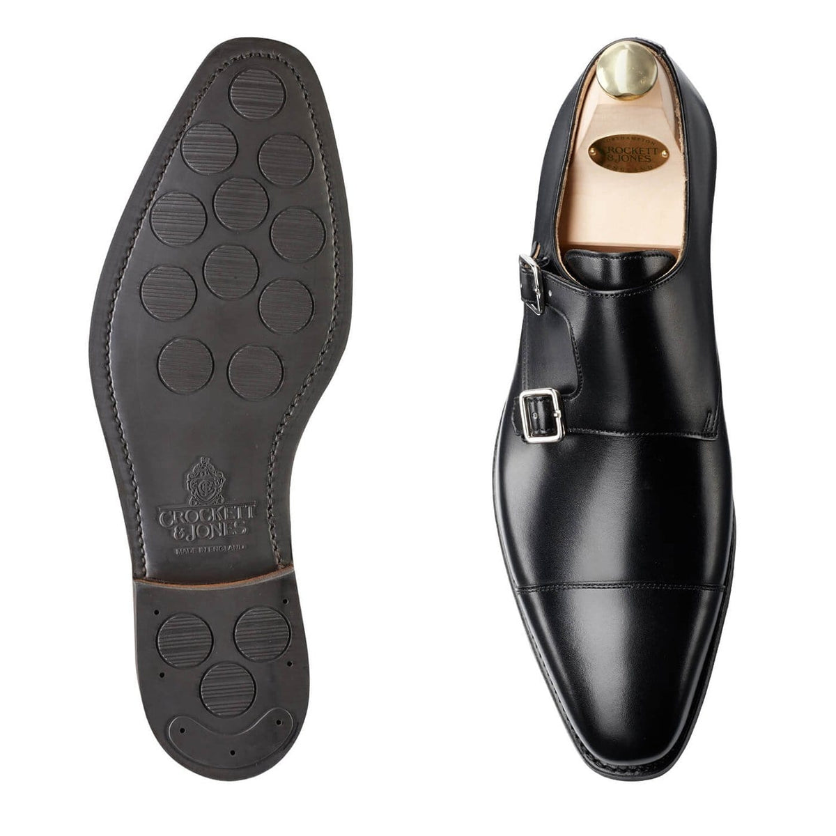 Lowndes Double Monk Shoe – Black Calf Leather | City Sole | Pellevista