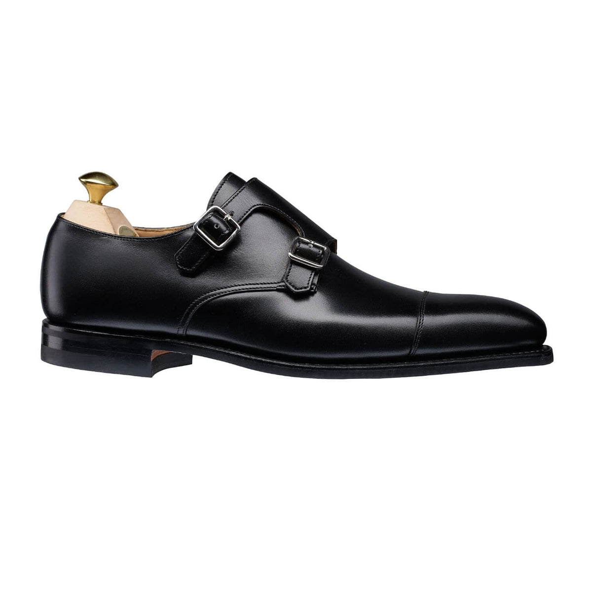 Lowndes Double Monk Shoe – Black Calf Leather | City Sole | Pellevista