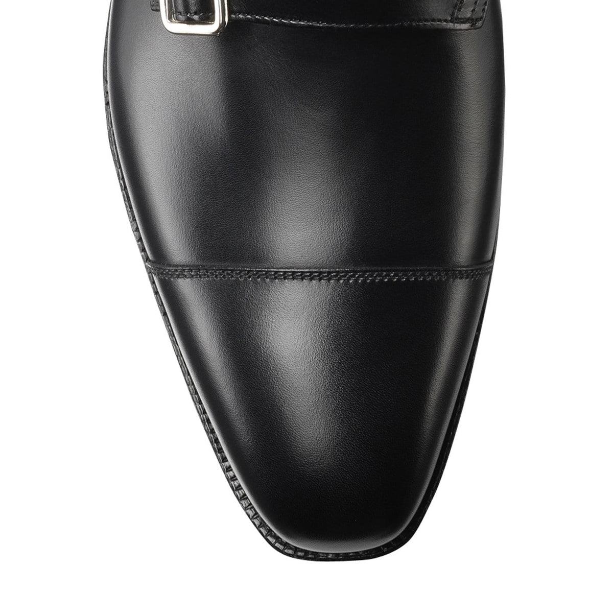 Lowndes Double Monk Shoe – Black Calf Leather | Leather Sole | Pellevista