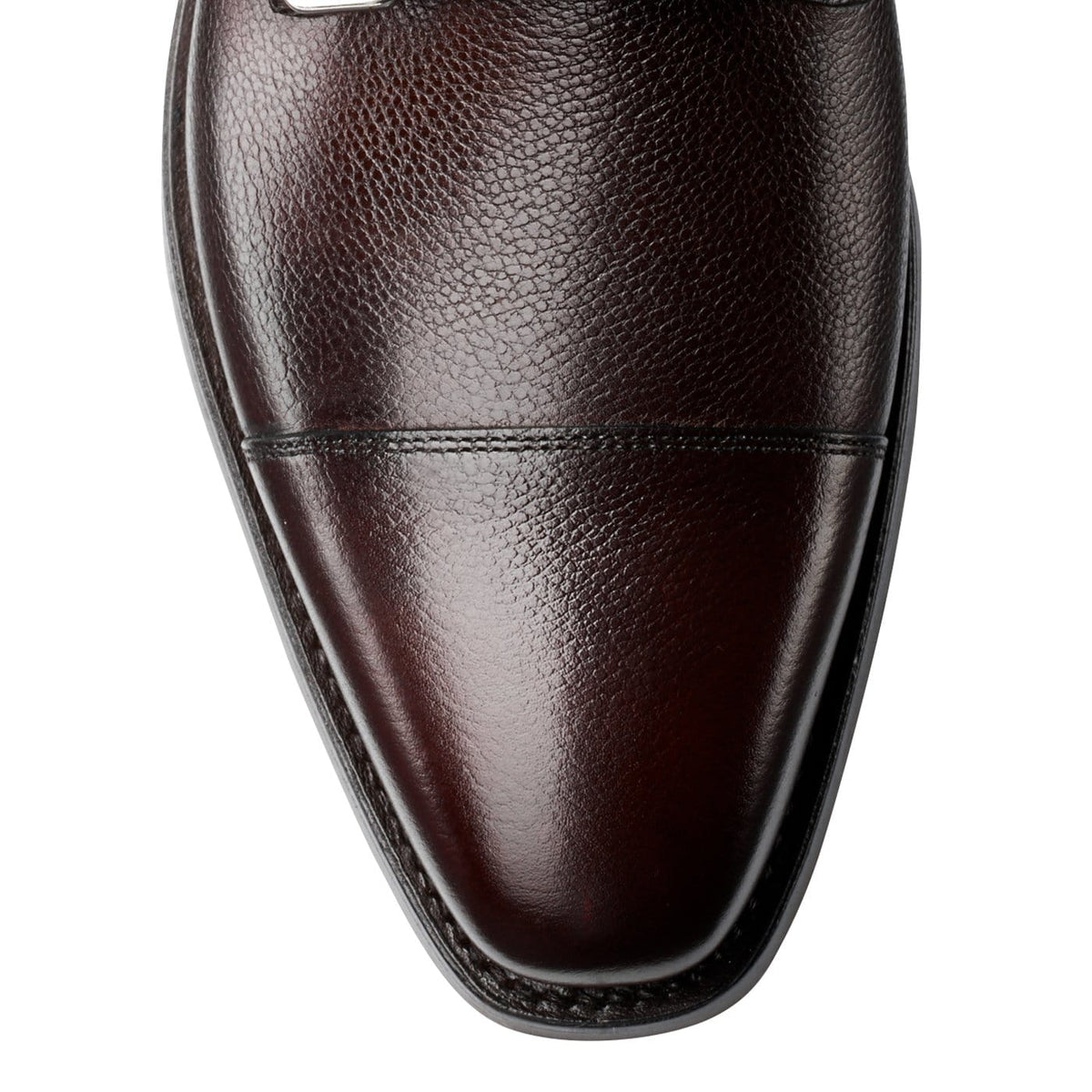 Lowndes Double Monk Shoe – Dark Brown Pebble Grain | City Sole | Pellevista