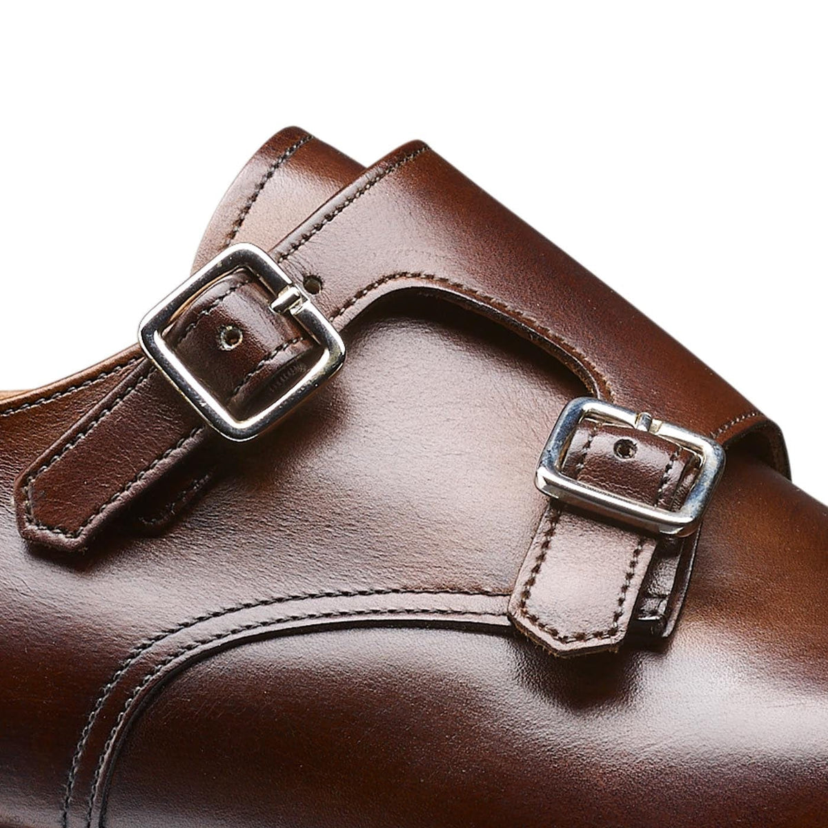 Lowndes 4 Double Monk Shoe – Dark Brown Burnished Calf | City Sole | Pellevista
