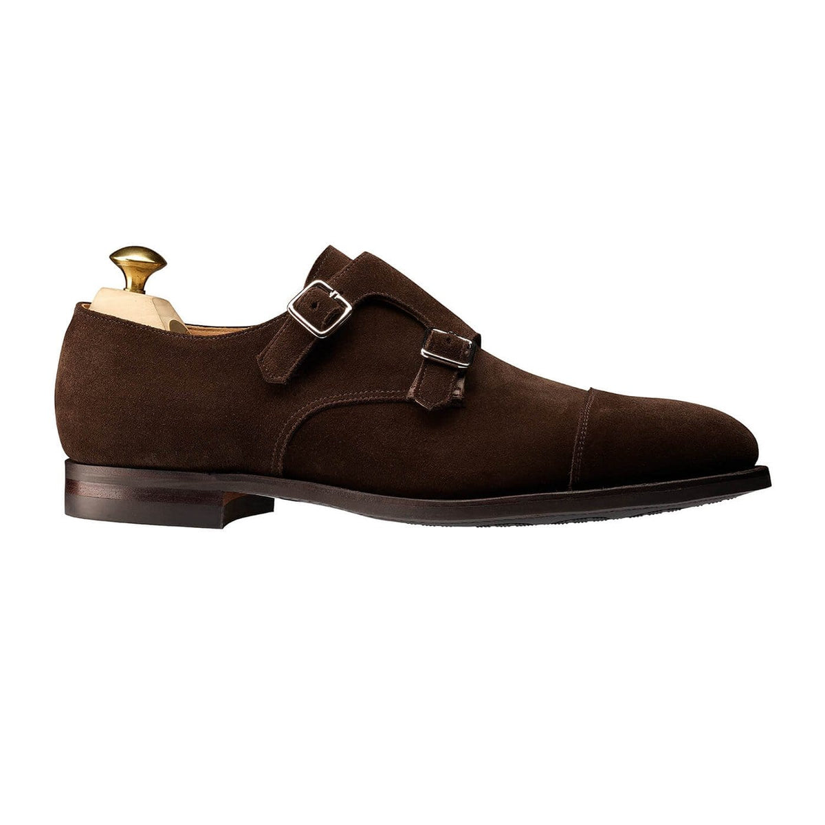 Lowndes 4 Double Monk Shoe – Dark Oak Suede | City Sole | Pellevista