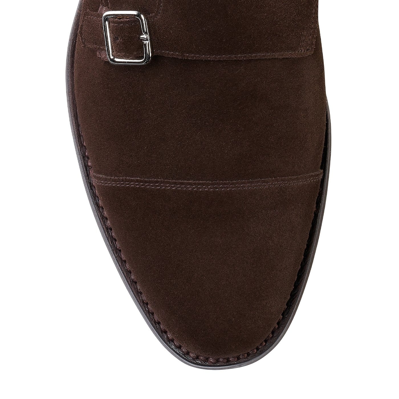 Lowndes 4 Double Monk Shoe – Dark Oak Suede | City Sole | Pellevista
