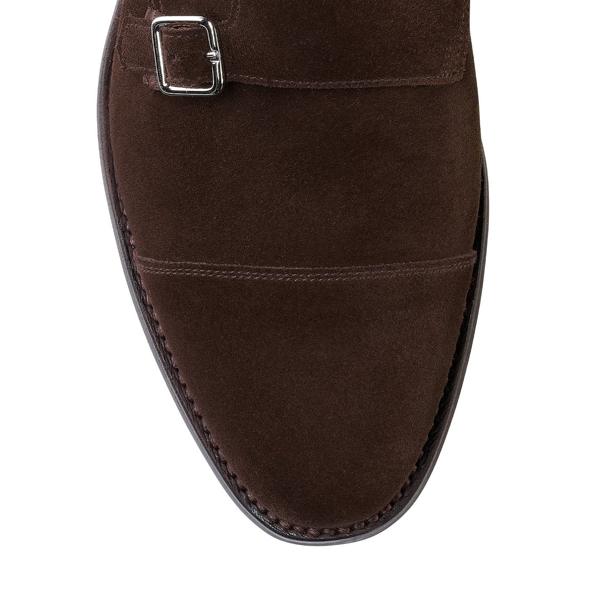 Lowndes 4 Double Monk Shoe – Dark Oak Suede | City Sole | Pellevista