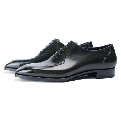 Museum Box Calf Norwegian Oxford Shoes#Color_DeepGreen