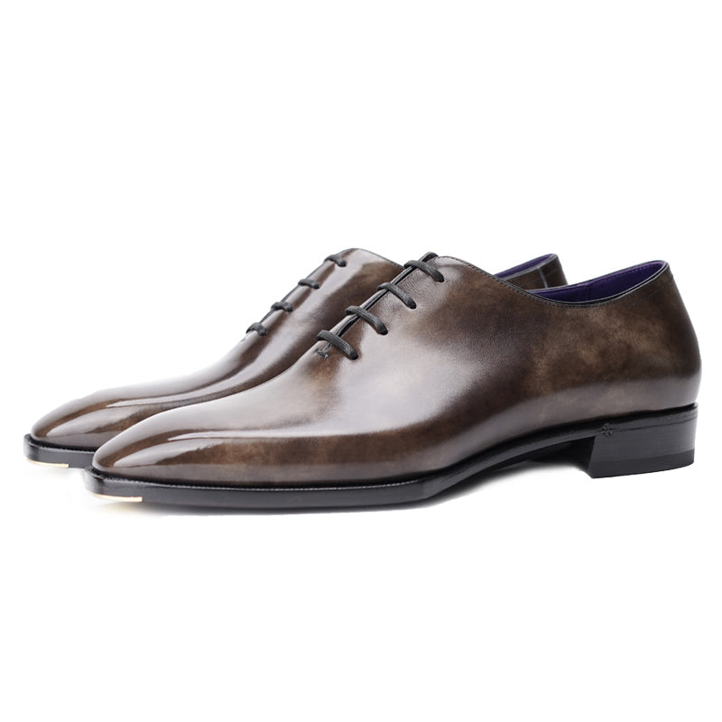 Museum Box Calf Wholecut Oxford shoes#Color_Steel