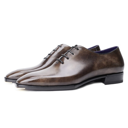 Museum Box Calf Wholecut Oxford shoes#Color_Steel