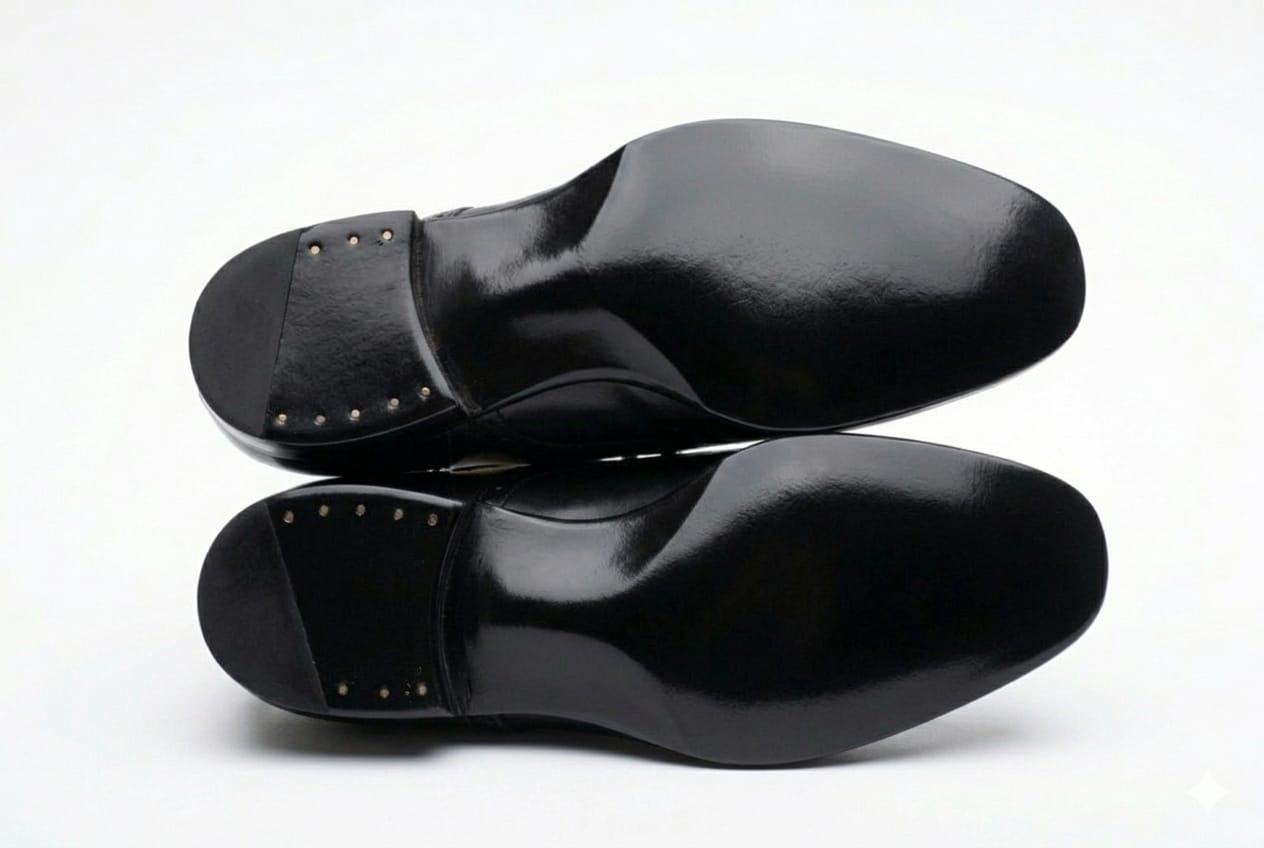 Men's Wingtip Brogue Dress Shoe — Handmade Black &amp; Beige Suede Leather | PelleVista