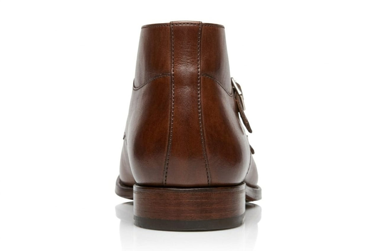 The Heston Double Monk Strap Boot - Oxblood