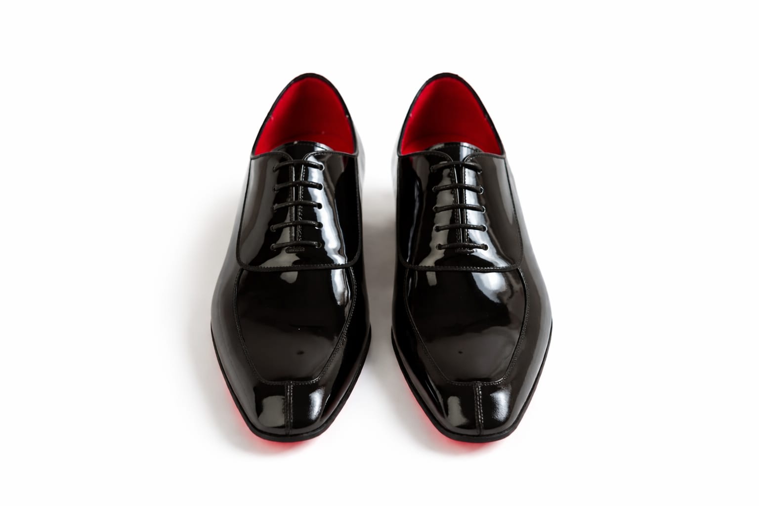Pellevista Red Sole Patent Leather Oxford Shoes: Glossy Black  Dress Shoes