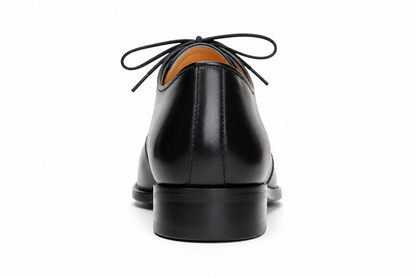 Black Calf Leather Cap Toe Oxford Dress Shoes for Men