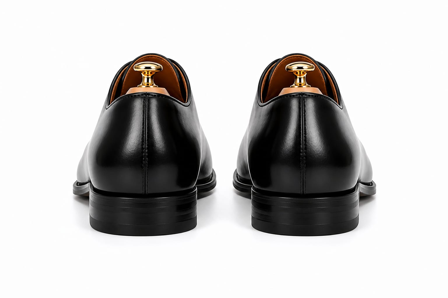 Black Wholecut Oxford Shoes — Handmade, Red Leather Sole | PelleVista