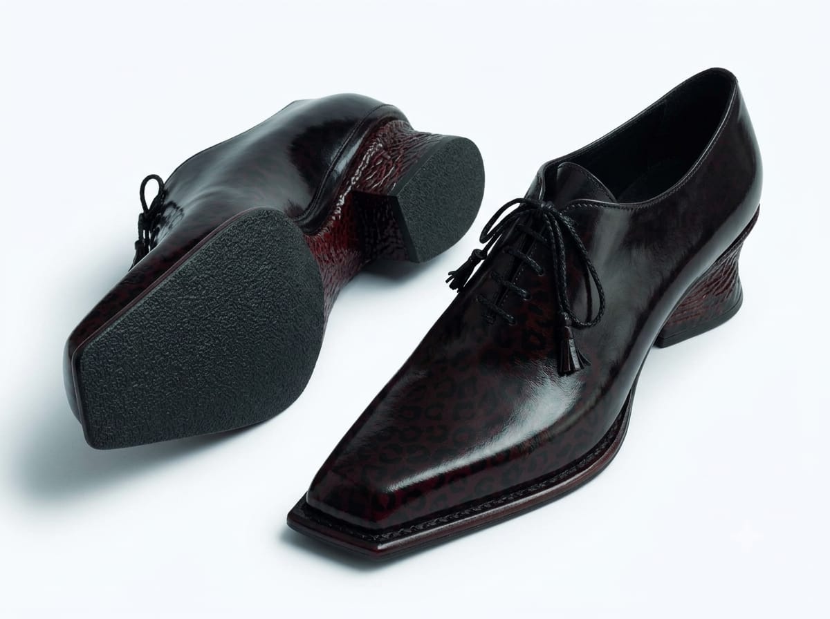 Obsidian Vanguard Men’s Oxblood Leather Oxford Shoes
