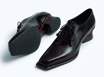 Obsidian Vanguard Men’s Oxblood Leather Oxford Shoes