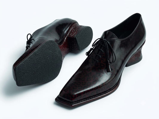 Obsidian Vanguard Men’s Oxblood Leather Oxford Shoes