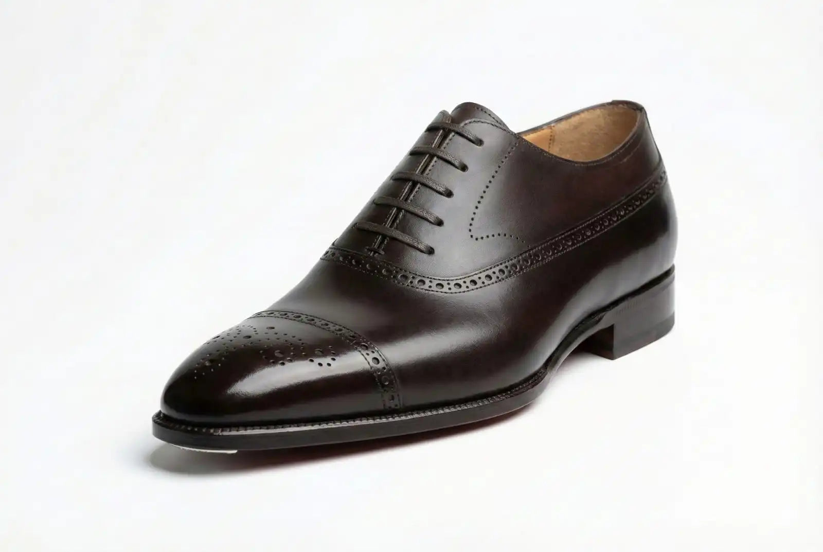 Pellevista Oxford Black Leather Shoes, Red Sole | Premium Formal Men’s Footwear